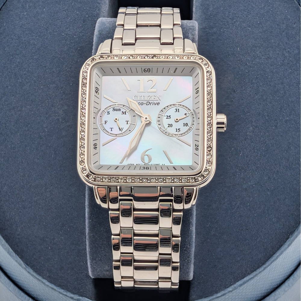 Citizen Silhouette Swarovski Eco-Drive 8635-S079594 MOP Dial 32mm Box Extra Link